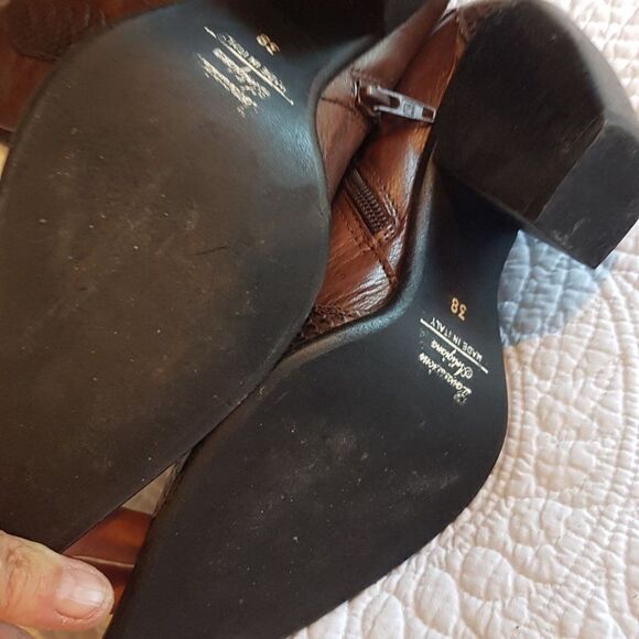 🦋Lavorazione Artigiana🦋 HANDMADE in  Italy Womens Leather Boots Size 38 - Picture 10 of 15